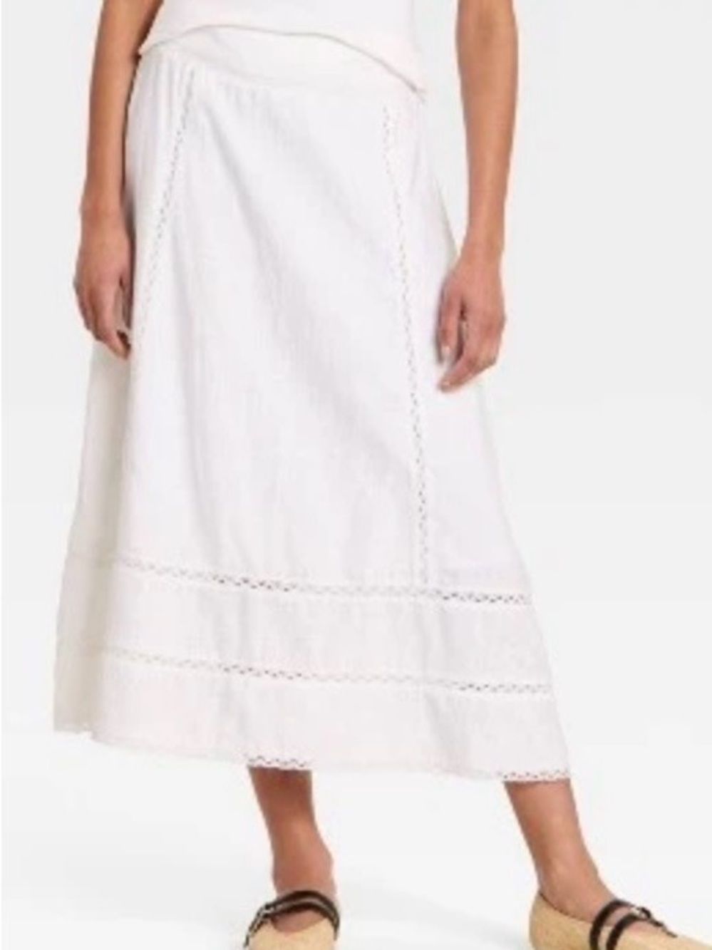 Universal Thread White Eyelet Maxi Skirt